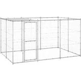 vidaXL Outdoor Hundezwinger mit Überdachung Verzinkter Stahl 7,26m2 Hundekäfig