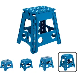 ARREGUI TB-039-A Kleiner Klapphocker | Falthocker für Kinder und Erwachsene | Tragbarer und Faltbarer Klapphocker | 150 Kg Belastbarkeit | Hocker für Küche, Bad, Camping, Garten | 39 cm hoch | Blau