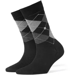 Burlington Damen Socken COVENT GARDEN - Baumwolle, Onesize, Rautenmuster, 36-41 schwarz