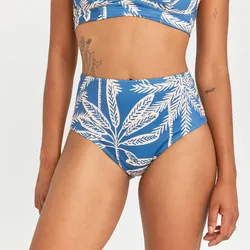 Bikini-Hose Damen hoher Taillenbund - Romi Palmer blau L