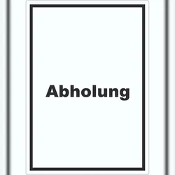 Abholung Aufkleber mit Text Post hochkant A4 (210x297mm)
