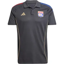 adidas Olympique Lyon Competition Poloshirt 2025/26 Herren JL9469 - carbon/hazy beige M