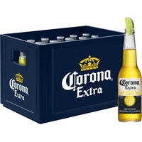 Corona Extra Premium Lager Flaschenbier, MEHRWEG im Kasten, Internationales Lager Bier, (24 x 0.355 l)
