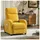 Hti-Living Liegesessel Jasna Cord 66,5 x 103 x 0 cm Gelb mit Relaxfunktion