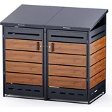 RS Trade Mülltonnenbox 2er 240 L anthrazit