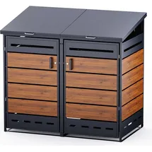 RS Trade Mülltonnenbox 2er 240 L anthrazit