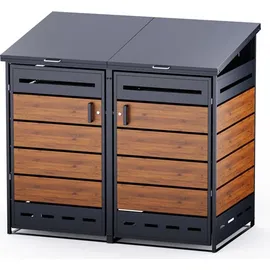 RS Trade Mülltonnenbox 2er 240 L anthrazit