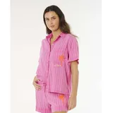 Rip Curl Hotel Malibu Embroid Kurzarmhemd Pink S