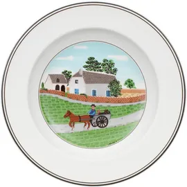 Villeroy & Boch Suppenteller Bauer Design Naif 21 cm mehrfarbig