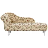 Beliani Chaiselongue, Weiß, Beige, Mehrfarbig, Textil, 170x79x61 cm, Wohnzimmer, Sessel, Relaxliegen