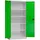 Classix Stahlschrank X-530345 lichtgrau, gelbgrün 92,0 x 42,0 x 194,5 cm, aufgebaut