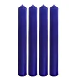 Dekohelden24 Stabkerzen, Tafelkerzen, Leuchterkerzen, Tischkerzen als 4er Set in Blau, Größe: H/Ø ca. 17 x 2 cm,