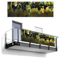 MuchoWow Balkon-Sichtschutz, Weinrot, Kunststoff, Rechteckig, 300x100 cm, Sonnen- & Sichtschutz, Sichtschutz Garten, Balkon Sichtschutze