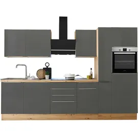 Respekta Küchenzeile Marleen 310 cm Grau Artisan Eiche