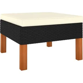 vidaXL Polyrattan Lounge-Set 6-tlg. schwarz