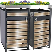 MCW Mülltonnenverkleidung J81 125 x 80 x 132 cm gold