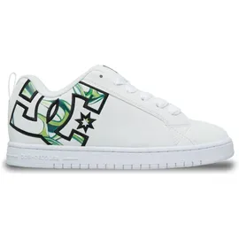 DC Shoes "Court Graffik", Damen, Gr. 9(42), liquid fuego weiß, Obermaterial: Leder (Kuh) / Futter: Textil / Außensohle: Gummi., Schuhe Schnürschuh