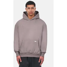 dropsize HEAVY OVERSIZE METAL PATCH HOODIE - Braun - S