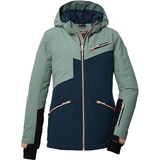 KILLTEC Mädchen Skijacke/Funktionsjacke mit Kapuze und Schneefang KSW 117 GRLS SKI JCKT, hell blaugrün, 164, 39653-000