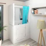 SeniorBad AcquaVapore Badewanne mit Tür 68 x 205 cm (S08D-C-R)