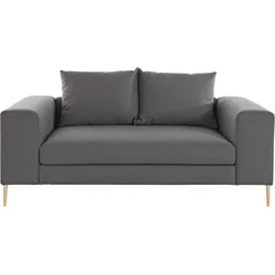 2-Sitzer OTTO PRODUCTS "Finnja", grau (dunkelgrau), B:187cm H:83cm T:103cm, Struktur fein: aus recycleten PET-Flaschen (100% PES), Sofas, 2-Sitzer-Sofa, mit Recycling-Bezug
