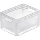 Proregal Transparenter Eurobehälter LightLine mit Offenem Griff HxBxT 22 x 30 x 40 cm 24 Liter Eurobox Transportbox