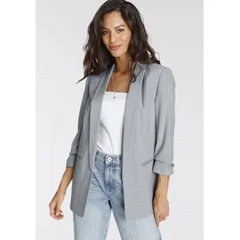LAURA SCOTT Longblazer in grau-melange | Gr.: 42