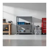 Proregal Lagerregal Metall 100x100x40 cm grau 3 Fachböden