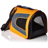 Pet Magasin OrangeCarrier001 Haustier-Tragetasche mit weichen Seiten, tragbar, für Katzen, kleine Hunde und Welpen (groß, orange), Größe L (45,7 x 27,9 x 25,4 cm)