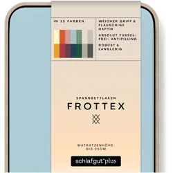 Spannbettlaken SCHLAFGUT "Frottex", blau (blau light), B:180-200cm L:200cm, Frottee, Obermaterial: 75% Baumwolle, 25% Polyester, Laken, 100% Frottee
