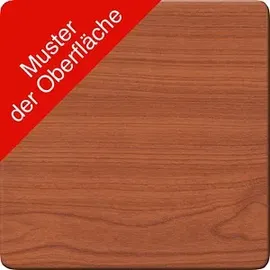 Sodematub Mehrzwecktisch kirschbaum, alu Trapezform, Vierkantrohr alu, 60,0/120,0 x 60,0 x 74,0 cm