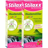 Stilaxx Hustenstiller junior 2x 100 ml - bei Reizhusten und trockenem Husten - reizlindernde Wirkung bei Hustenreiz - bei Tag & Nacht - ab 1 Jahr - Himbeer-Geschmack