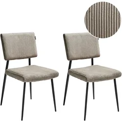 Esszimmerstuhl 2er Set STURGIS Cord Taupe