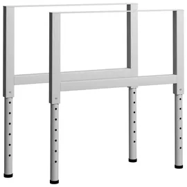 vidaXL Werkbankgestell Verstellbar 2 Stk. Metall 55x(69-95,5) cm Grau