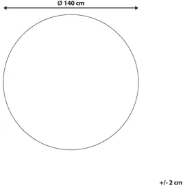 Beliani Kinderteppich Beige ø 140 cm Baumwolle