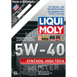 LIQUI MOLY Synthoil High Tech 5W-40 5 L