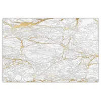 cover-your-desk Schreibtischunterlage für Kinder und Erwachsene Weißer Marmor mit Goldadern“ aus hochwertigem Vinyl – 60 x 40 cm