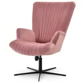 Compleo Sessel ESLO I Drehsessel Schaukelsessel Veloursstoff, bequem rosa