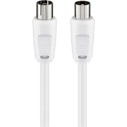 Goobay 11511, 2,5 m, Koaxial, Koaxial, Weiß