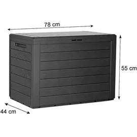 Prosperplast Woodebox 190 l 190 x 70 x 60 cm Anthrazit