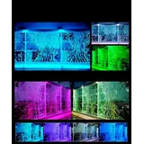 JVmoebel Zimmerbrunnen Led Wasser Wand Bar Regal Säule Wassersäulen Theke Regale Trennwand, Made in Europa beige