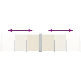 vidaXL Ausziehbare Seitenmarkise 1,4 x 10 m creme