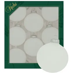 Krebs Glas Lauscha Frost (Silbersplint) 7cm Glaskugeln uni