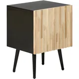 Beliani Nachtschrank Dalcross 35 x 40 x 50 cm Braun/Schwarz
