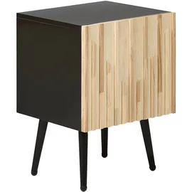 Beliani Nachtschrank Dalcross 35 x 40 x 50 cm Braun/Schwarz
