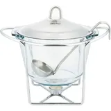 Kinghoff hitzebeständige Heizvase 4,1l 8389 - Transparent/Silber