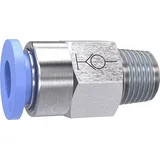 Riegler Gerade Steckverschraubung »Blaue Serie«, selbstabsper., R 1/8 a., 196.188-2