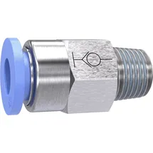 Riegler Gerade Steckverschraubung »Blaue Serie«, selbstabsper., R 1/8 a., 196.188-2