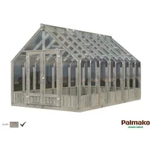 Palmako Emilia Gewächshaus Sicherheitsglas 4 mm Grau 13,8 m2