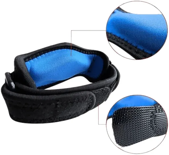 Matchu Sports Ellbogenstütze - Schwarz/Blau - 80% Gummi - 20% Nylon
